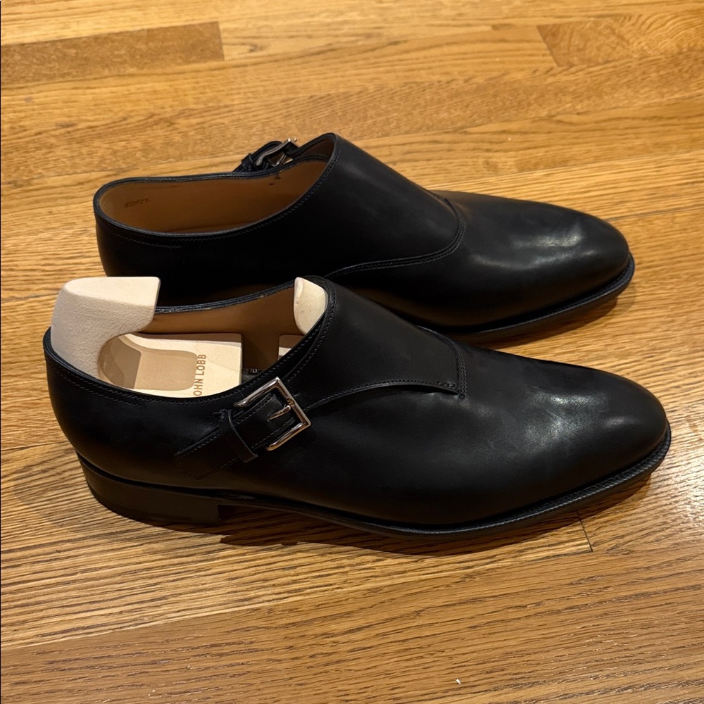 John Lobb Black Leather Oxfords